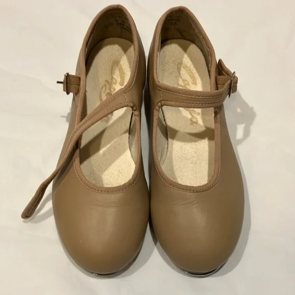 EUC Sz 5W Capezio leather tan tap shoes - Picture 2 of 13